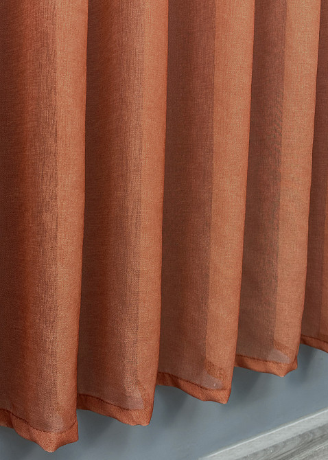 Тюль VR-Textil 577т Растяжка «Омбре» на батисте (под лен) с утяжелителем Терракотовый с белым 300х230 см (42-0697) Киев - изображение 7