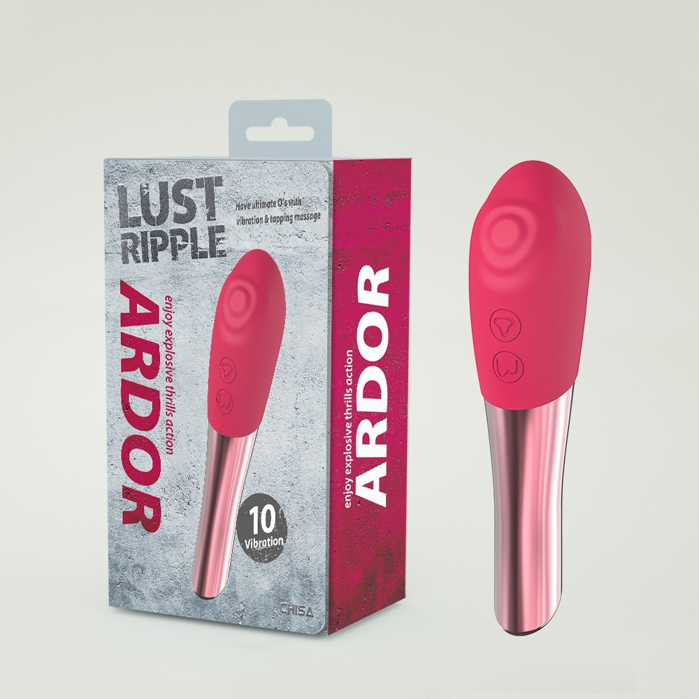 Двухсторонняя вибропуля Chisa Lust Ripple Ardor с пульсирующей головкой, розовый Sex Aura Киев - изображение 1