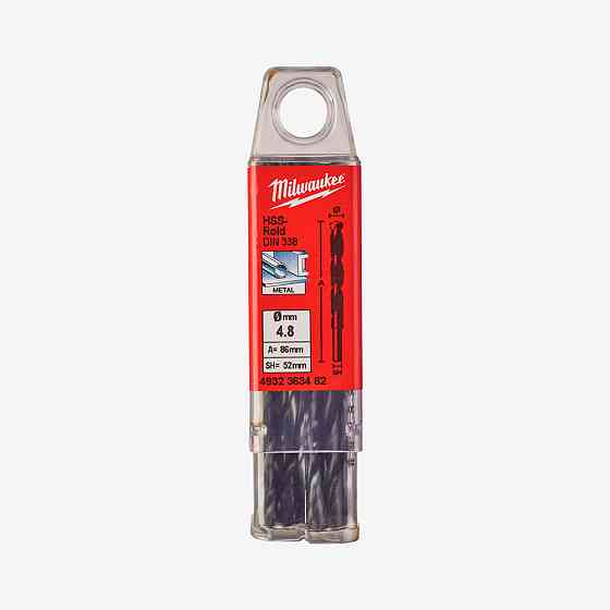 Сверло по металлу HSS-R MILWAUKEE DIN338 Ø4.8мм 4932363482 Коломыя