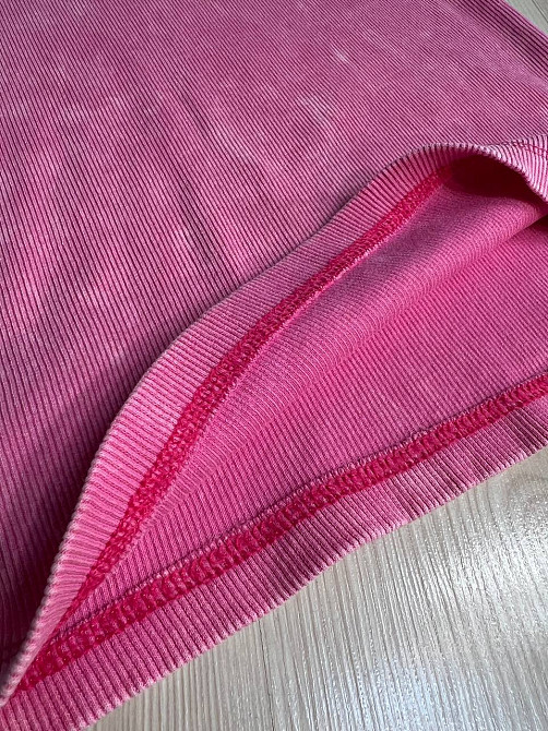 Платье женское MMC 240032 средней длины футболкой вареное тай-дай в рубчик, розовый, one size Киев - изображение 14