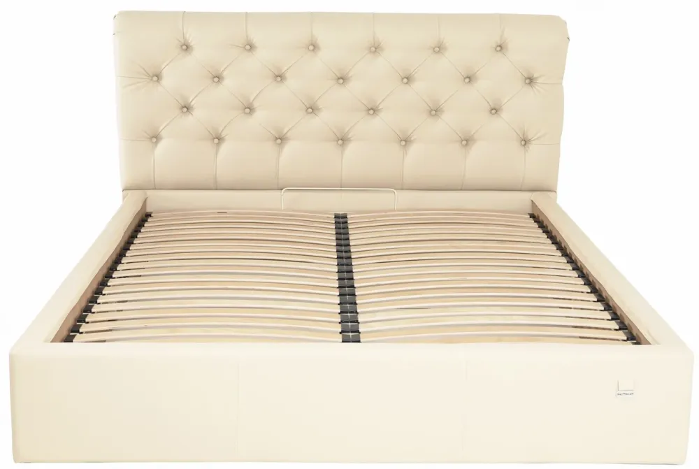 Кровать London Comfort 140 х 200 см Fly 2207 С подъемным механизмом и нишей для белья Бежевый Днепр - изображение 1