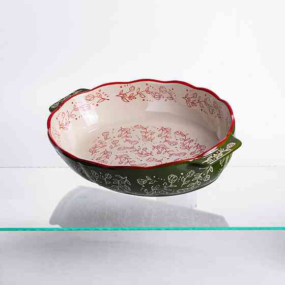 Форма для запікання Vintage 35×22×5 (см) овальна з ручками Зелена HM05-03 Київ