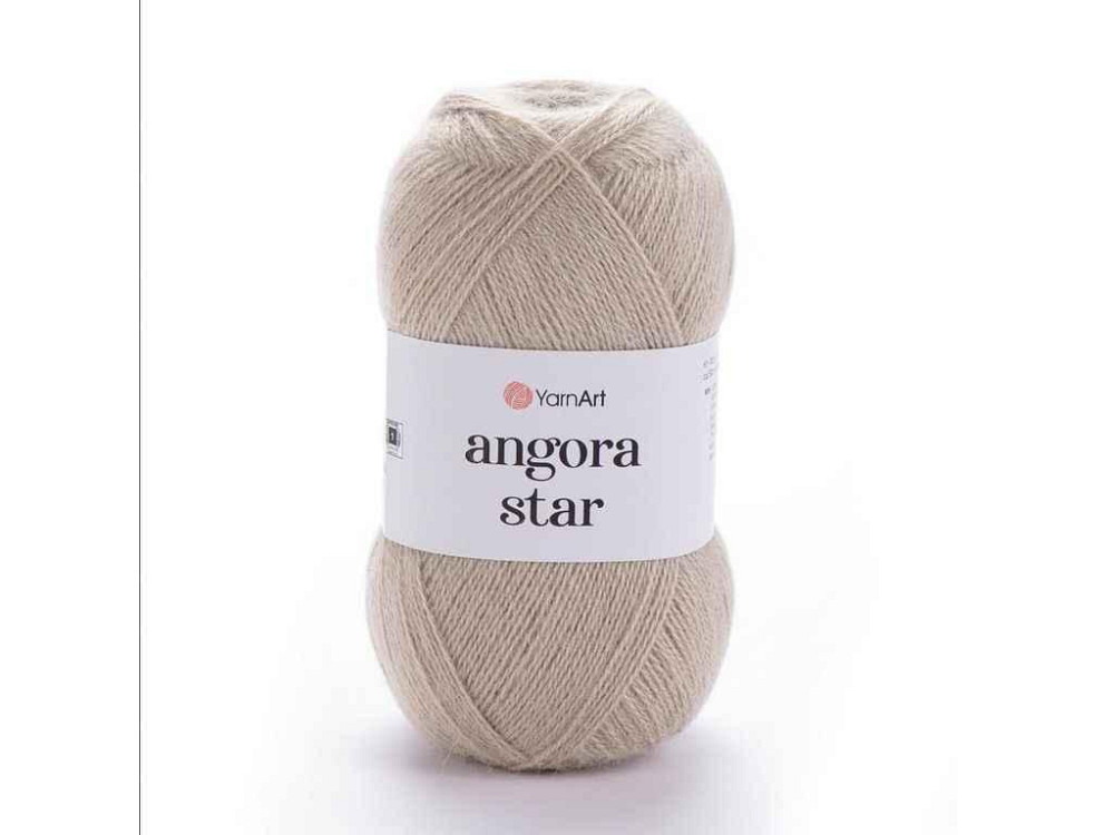 Пряжа Angora Star світло-бежевий 80% акрил 20% вовна 500м 100г 5шт/уп 033 ТМ YarnArt Київ - фото 1