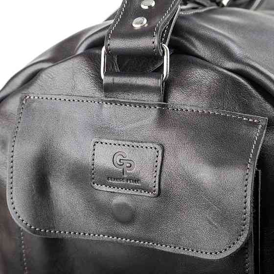 Сумка дорожня шкіряна Чорна (GRANDE PELLE) Київ