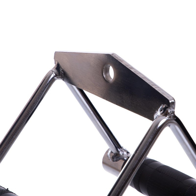 Рукоятка для тяги к животу (узкий параллельный хват) обрезиненная Zelart 2730 хром Киев - изображение 4