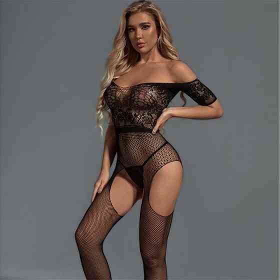Спокусливий бодистокінг відкритими плечима S/M/L — Еротична білизна Вінниця