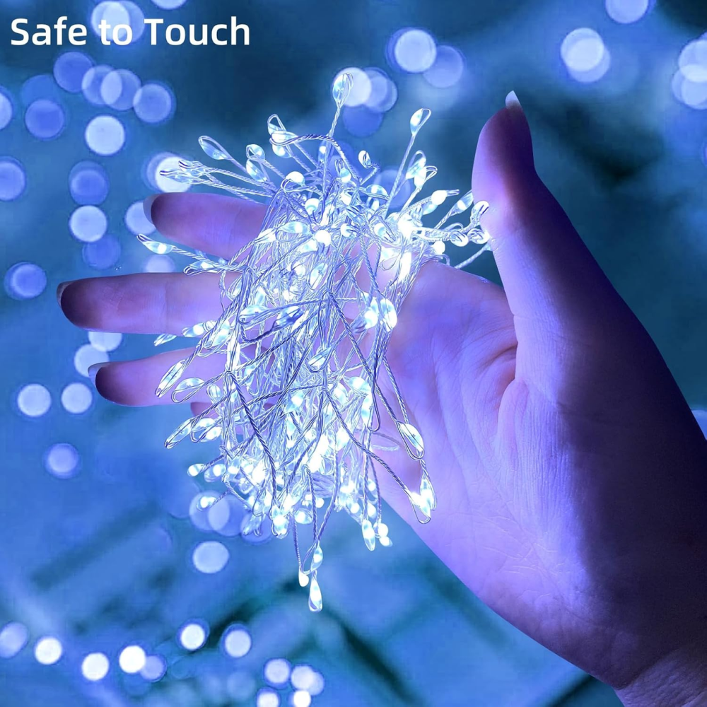 Кластерная LED-гирлянда Neonawall 3 м 200 LED, холодный белый, 8 режимов, таймер, IP44, 220 В  200 ярких огоньков для атмосферного Киев - изображение 2