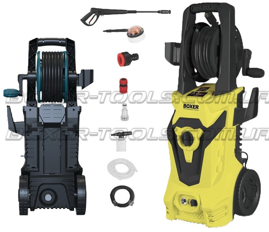 Мийка високого тиску BOXER BX-114 2800 Вт 165 бар (латунна помпа, турбонасадка, автостоп, IPX5) Одеса - фото 8