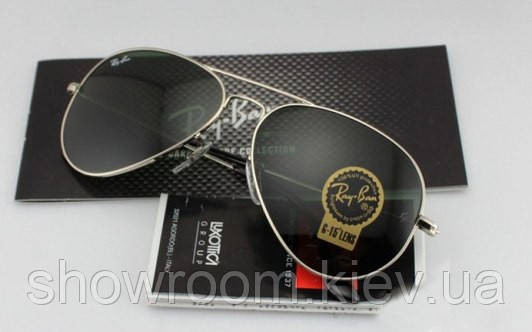 Чоловічі сонцезахисні окуляри RAY BAN aviator silver (2904) Київ - фото 3