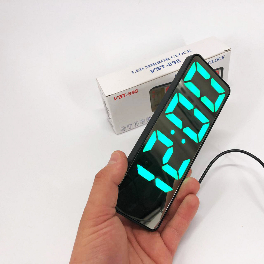 Часы сетевые электронные светящиеся настольные VST-898-4, Часы с подстветкой, Электронные часы YB-872 на стол Киев - изображение 2