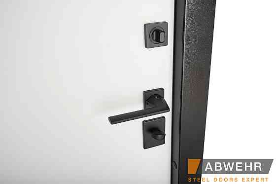 Двери входные, квартирные ABWEHR. Модель 515/0 STELLA. Цвет Черная текстура/белый супермат. Киев