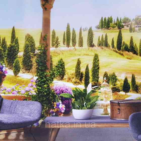 Шпалери вінілові на флізелін розширюють простір вид на сад Київ