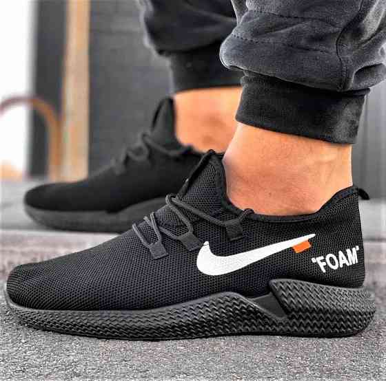 Кросівки Чоловічі Чорні Найки Ткани Тканинні Boost Пінка в стилі N!ke (розміри: 40,41) Дніпро