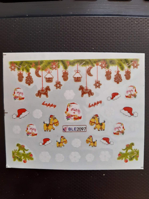 Новогодние наклейки на ногти Киев - изображение 1