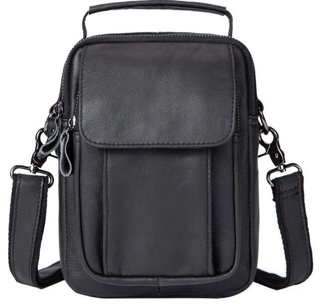 Сумка мужская кожаная Черная (Vintage) Киев - изображение 5