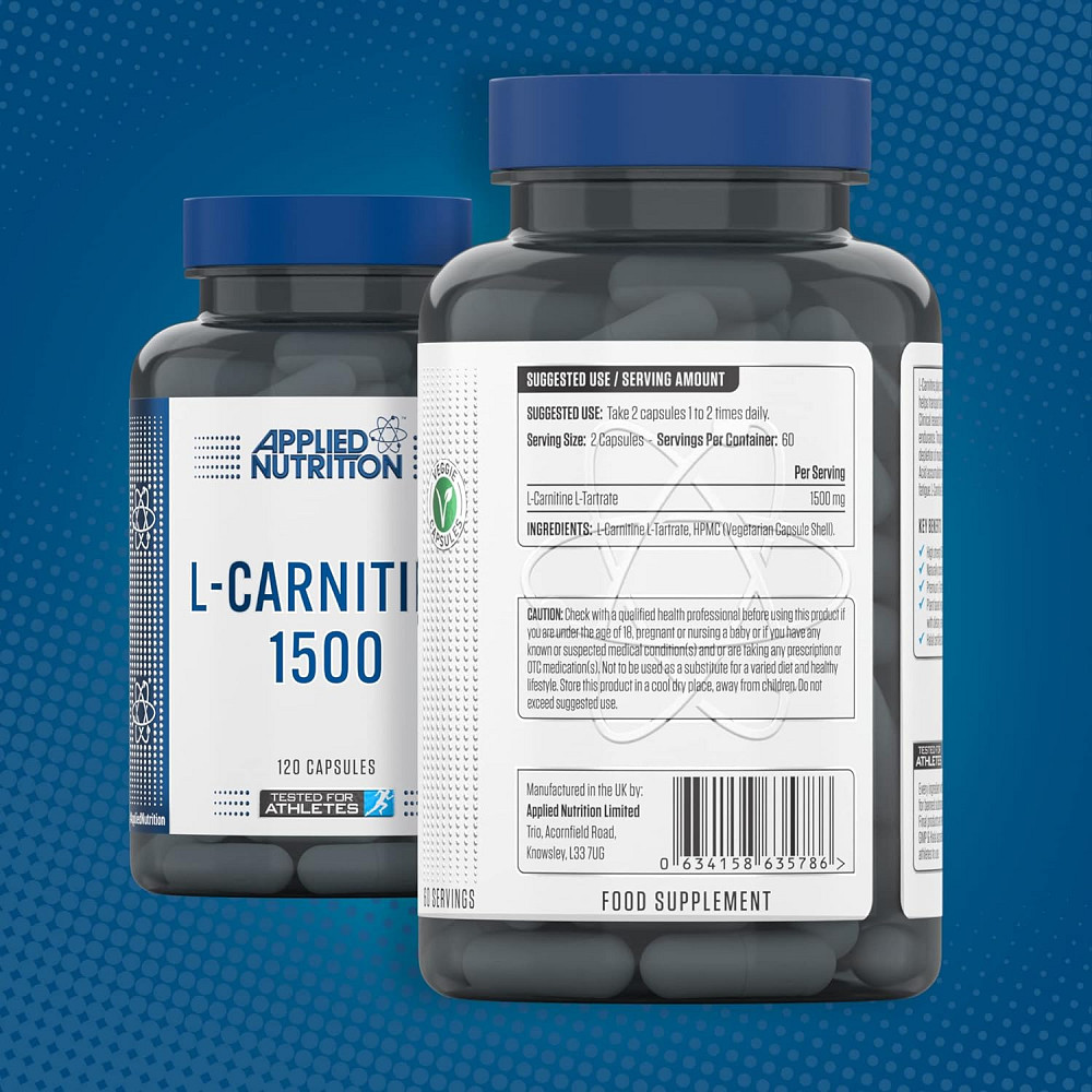 L-карнітин Applied Nutrition L-Carnitine 1500 mg 120 Capsules Луцьк - фото 2