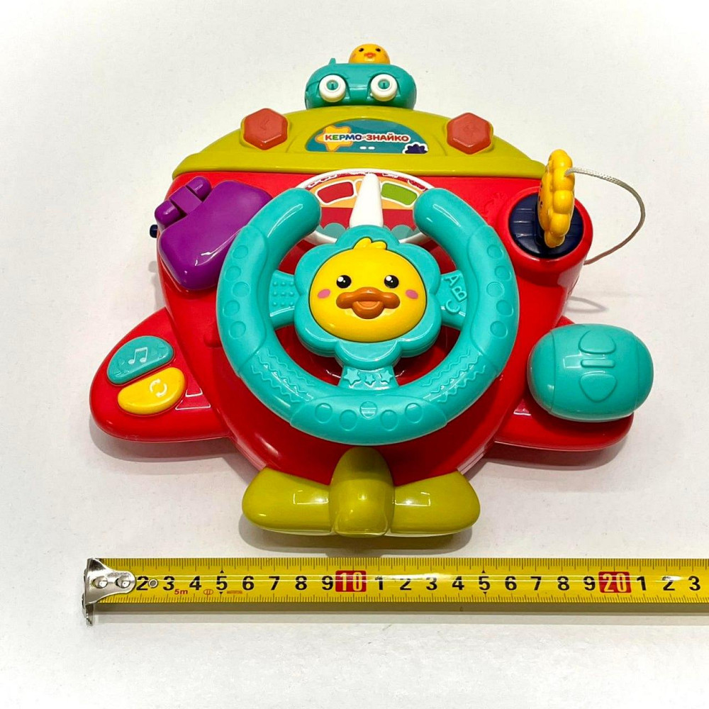 Руль інтерактивний музичний Limo Toy Автотренажер українською мовою кріпиться на коляску/ліжечко Червоний (HB 0077) Чернігів - фото 9