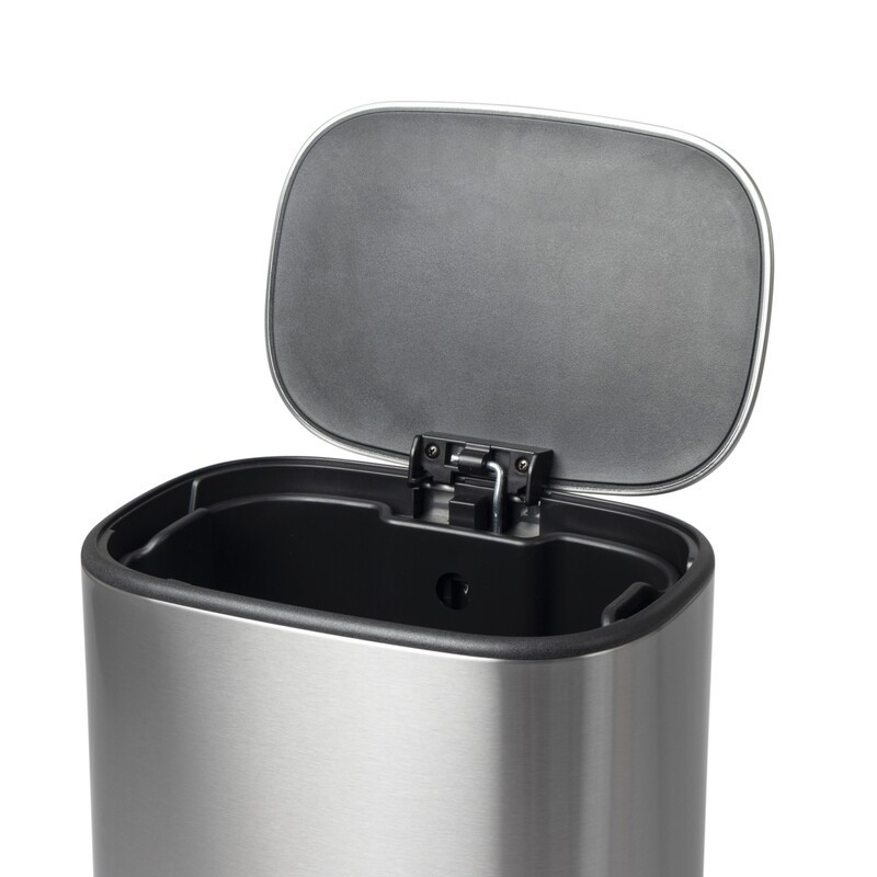 Овальное мусорное ведро с плавным закрытием Mixxus Premium Diverse-TC0105, 5 л, нержавеющая сталь Харьков - изображение 8