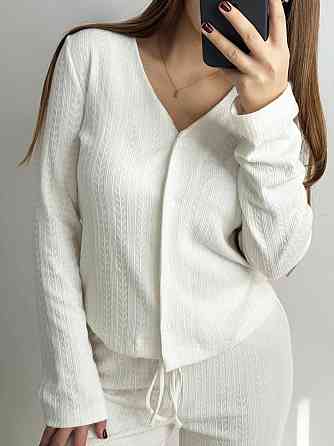 Універсальний жіночий костюм для дому та вулиці Молочний XL-2XL Харків