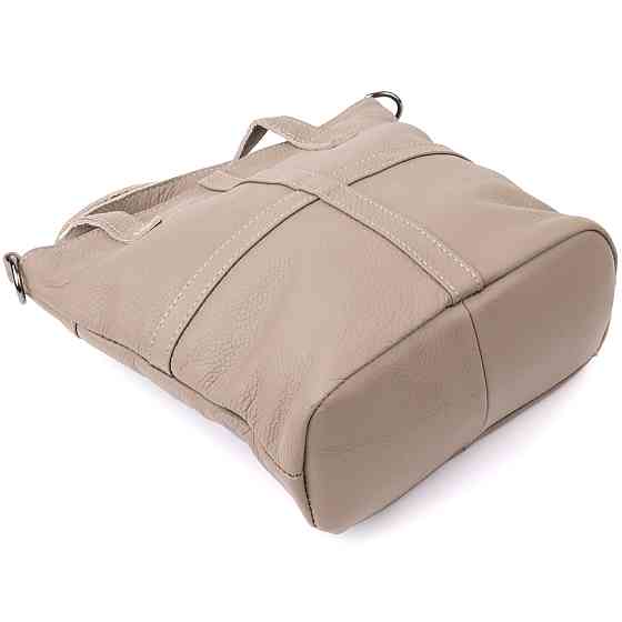 Зручна сумка жіноча з ручками з натуральної шкіри Vintage 22996 Сірий Київ