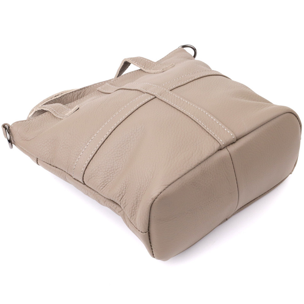 Зручна сумка жіноча з ручками з натуральної шкіри Vintage 22996 Сірий Київ - фото 5