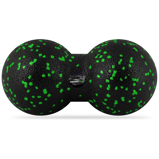 Набір для масажу та йоги PowerPlay PP_4094 EPP (Ролік 30*15 + 2 м'ячі) Green + гумка 5.5 кг. Кам'янське - фото 4