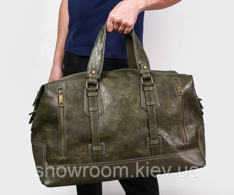 Чоловіча велика дорожня сумка David Jones (7920) хакі Київ - фото 3