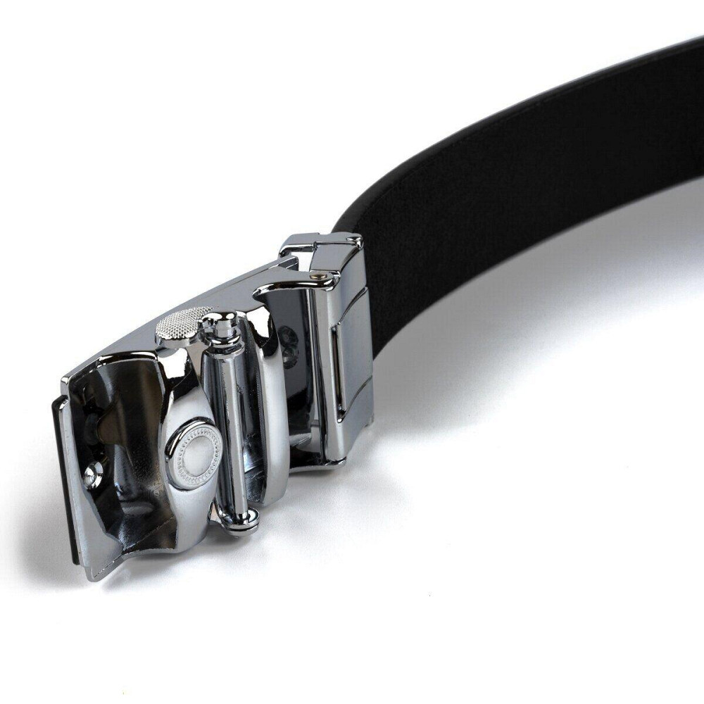 Ремінь чоловічий чорний прямокутник Vintage 20257 Чорний Київ - фото 4