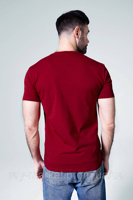 Футболка базова Ray Premium Fit чоловіча бордова (U0102-Burgundy) M Київ - фото 4