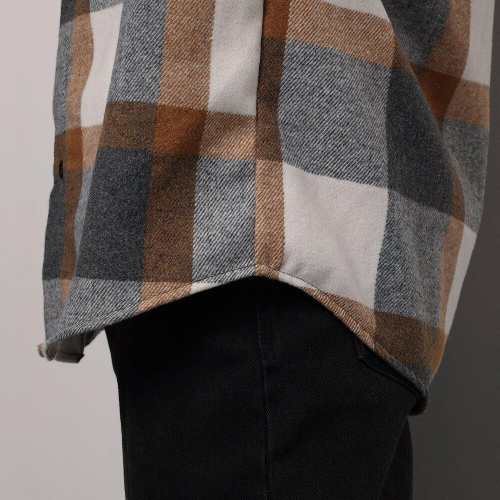 Рубашка в клетку серо-коричневая. Мужская рубашка Pobedov Tartan в клетку серо-коричневая Киев - изображение 6