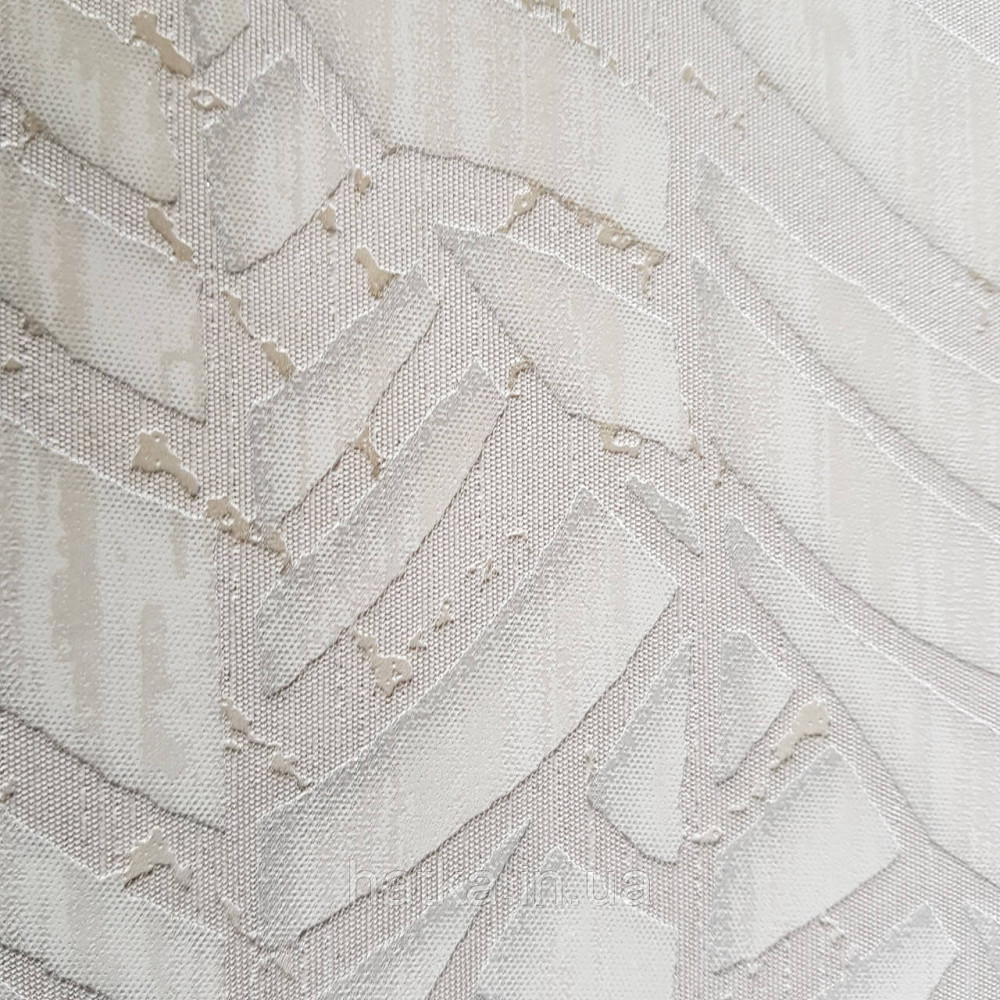 Шпалери метрові вінілові на флізелін Villa Marburg Lombardi геометрія абстракція листя бежеві на білому Київ - фото 4