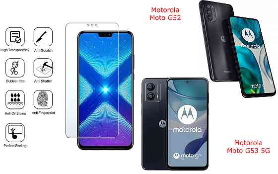 Защитное стекло NeoGlass для Motorola Moto G52, Moto G53 5G – ультрапрозрачное и устойчивое Киев