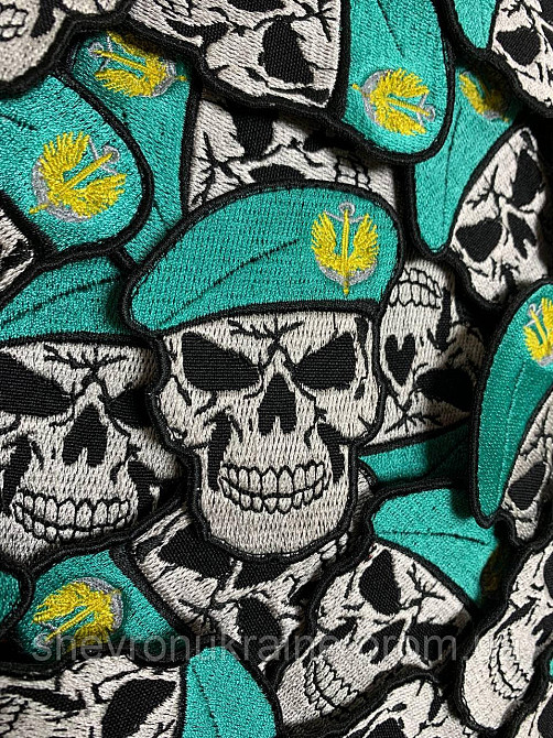 Шеврон Череп морская пехота (Форма контурная. На липучке) Размер 8x6см Киев - изображение 2