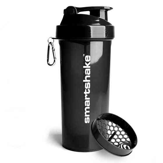 Шейкер спортивный для воды и спортивного питания Smartshake Lite 1000ml Glossy-Black Киев