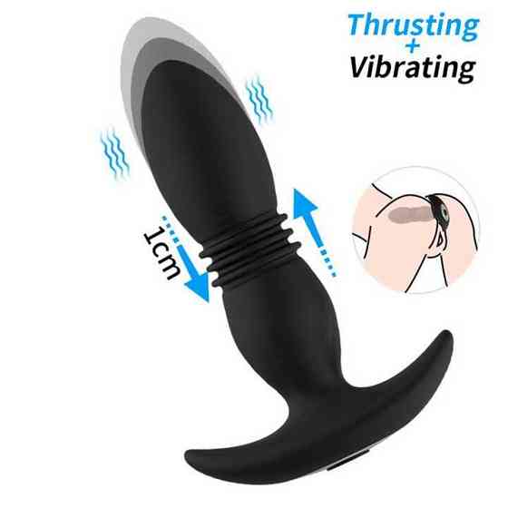 Анальна пробка з вібрацією та поступальними рухами Magic Jingers без Д/К — Анальні іграшки Вінниця