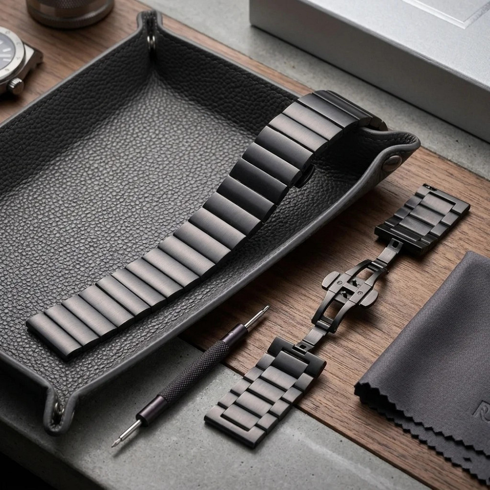 Ремінець для годинника металевий Besta Centurion Black (22 мм) Чорний Вінниця - фото 3