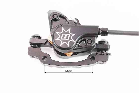 Гальмо Disk-brake гідравлічне переднє (F160/R140мм)+заднє (F180/R160мм), чорні Киев