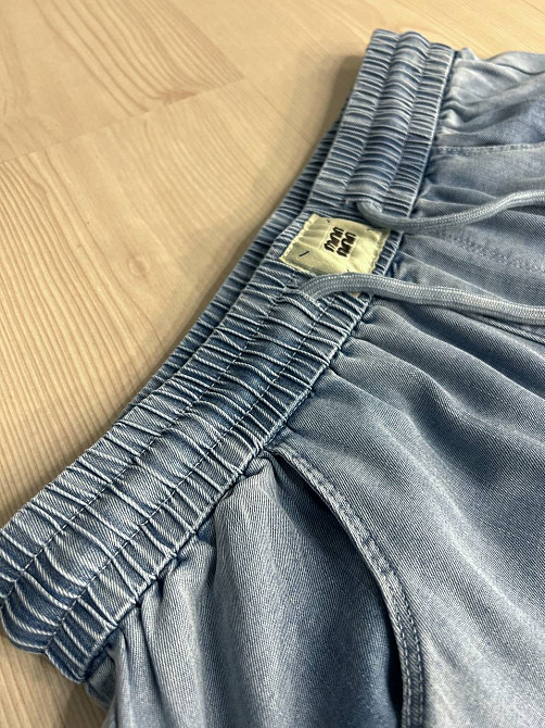 Джинси жіночі Immet 5606 палаццо талія на резинці тенсель блакитні, блакитний, 29, 29, 78 см, 105 см Київ - фото 17