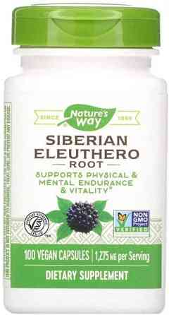 Nature's Way Сибирский элеутерококк (Siberian Eleuthero), 1275 мг, 100 капсул Киев