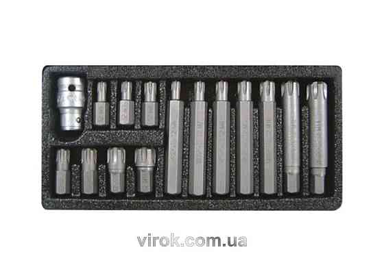 Набір насадок викруткових YATO RIBE М6-14 з перехідником 1/2" 15 шт Одеса