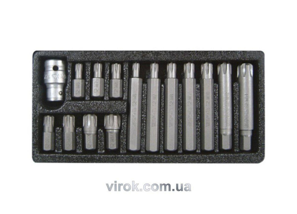 Набір насадок викруткових YATO RIBE М6-14 з перехідником 1/2" 15 шт Одеса - фото 1