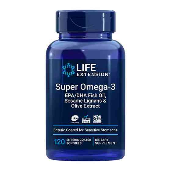 Super Omega-3 EPA/DHA Fish Oil, Sesame Lignans &amp; Olive Extract - 120 softgels Луцьк