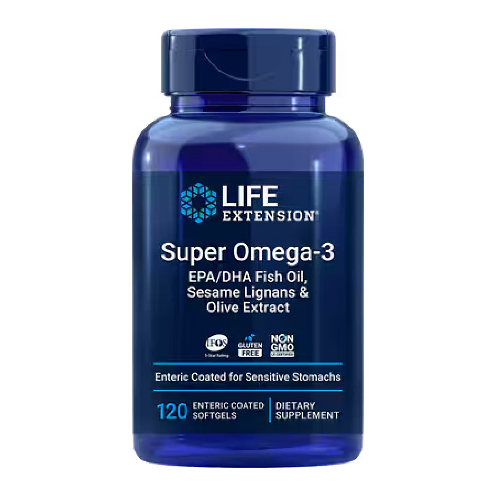 Super Omega-3 EPA/DHA Fish Oil, Sesame Lignans &amp; Olive Extract - 120 softgels Луцк - изображение 1
