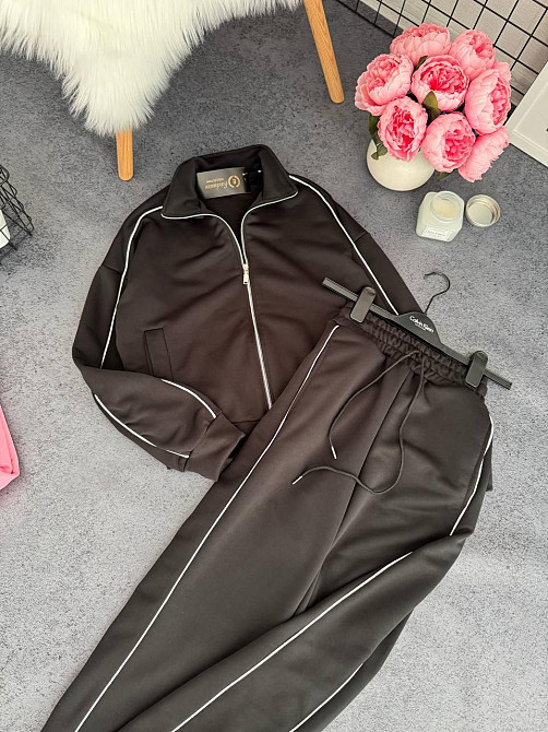 Жіночий повсякденний костюм тринитка петля без утеплення Чорний, 46/48 Одеса - фото 3