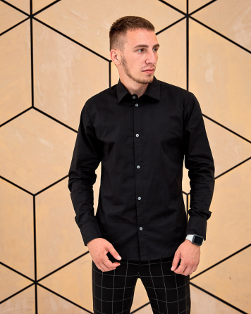 Сорочка чоловіча класична Чорний XL Харків