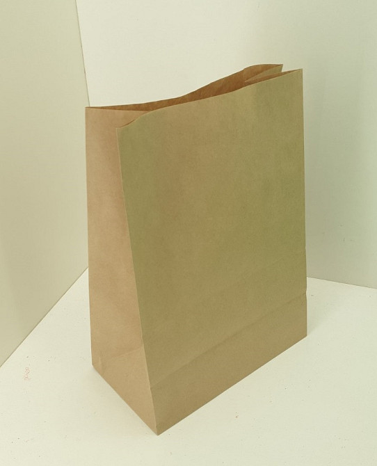 Пакет с дном бумажный 35*25*14 коричневый №20 (25 шт) Харьков - изображение 3