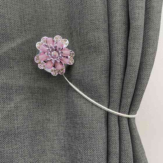 Магніти для штор та гардин "Flowers" набір 2 шт Пудровий (81-214) Київ