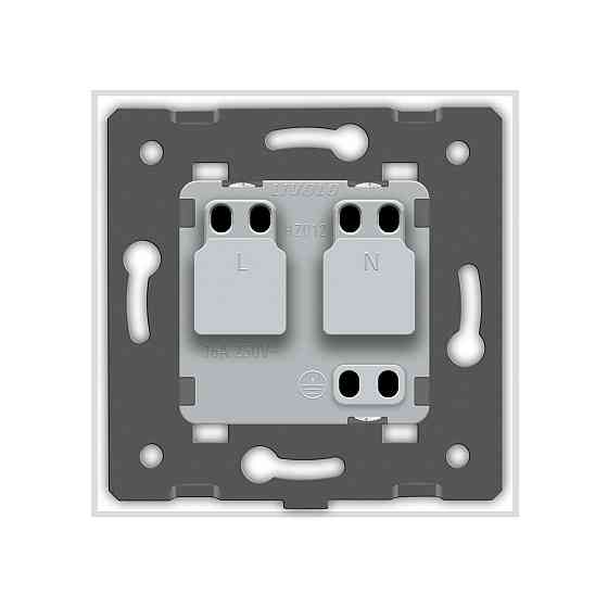 LIVOLO Електрична розетка з заземленням LIVOLO, золота з білою рамкою, шторки, скло, 250В 16А ( Коломия