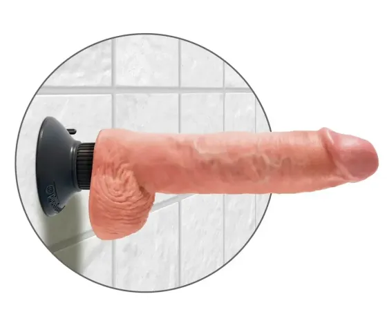 Вибратор с мошонкой на съёмной присоской Sex Aura Киев