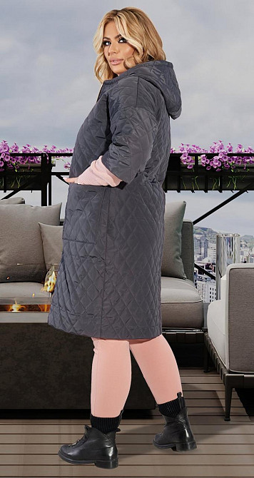 Пальто з плащової тканини на змійці (50) Київ - фото 3